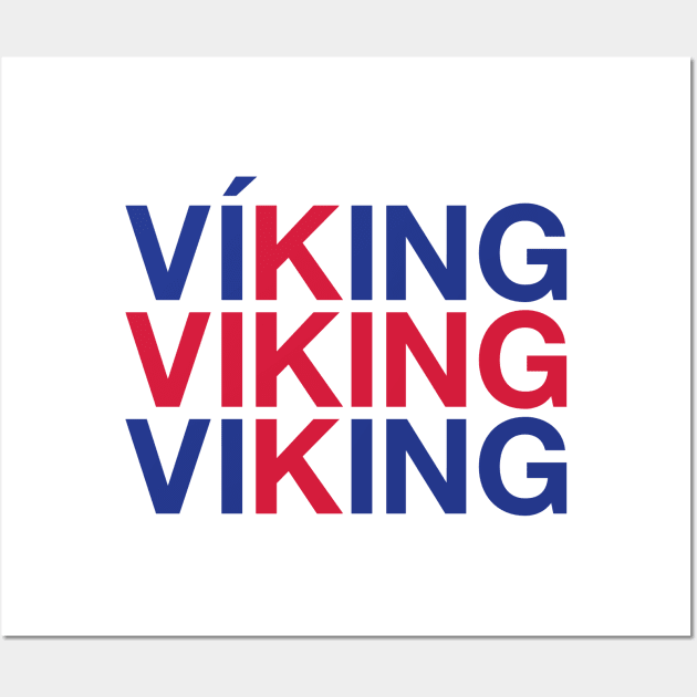 VIKING Icelandic Flag Wall Art by eyesblau